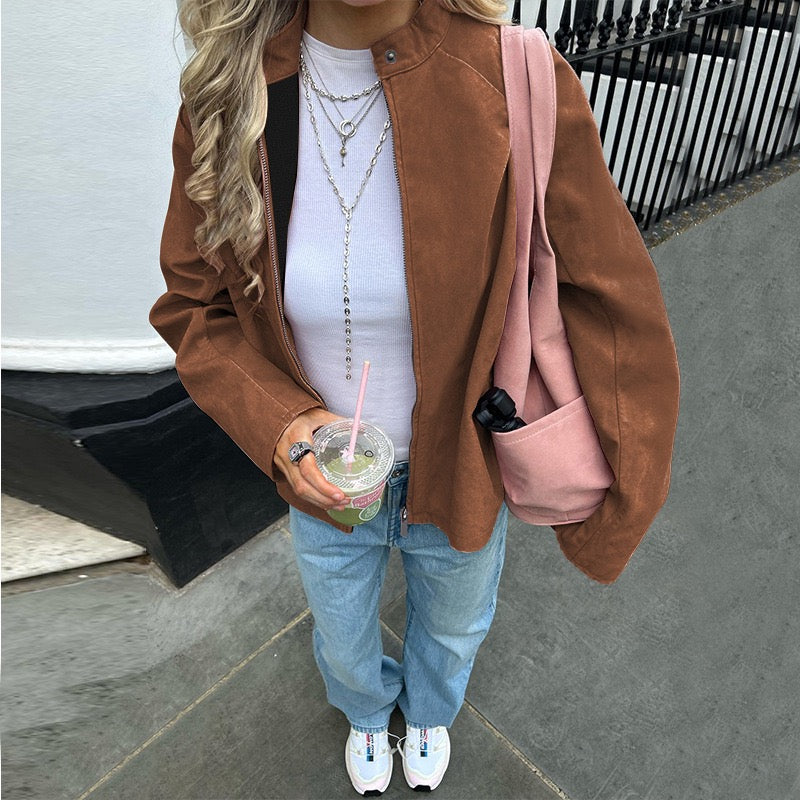 ARIA | Suede Cloud Bomber